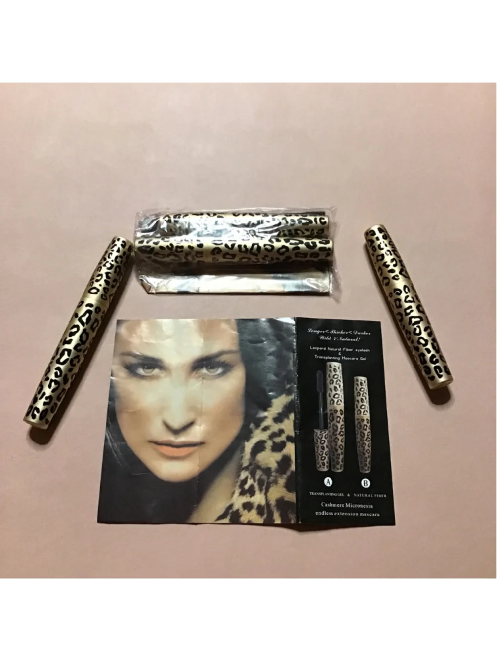 Cashmere Micronesia Endless Extension Leopard Print Mascara 2 Sets Gold Black 4